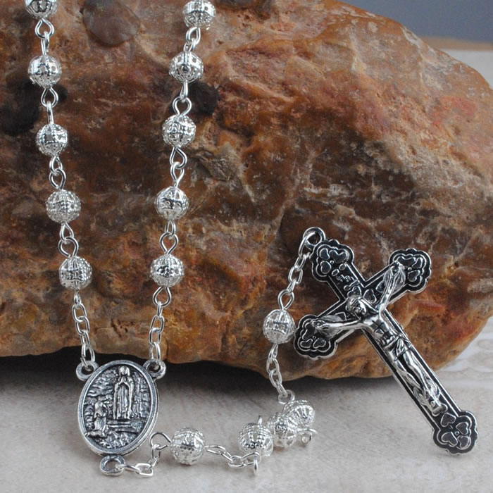 ,metal beads rosary